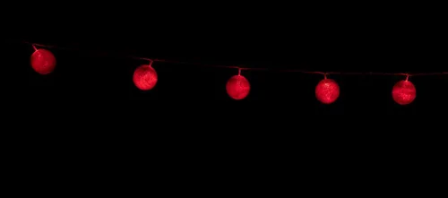 Pour un extérieur bien organisé:Guirlande lumineuse LED à lumière fixe rouge sur secteur - 3,40 m
