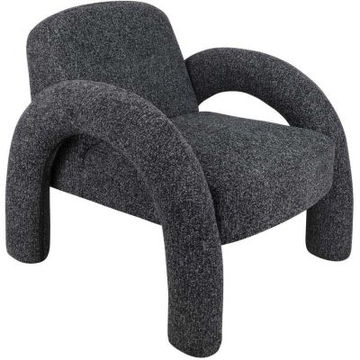 Fauteuil en polyester Brazo (Noir)