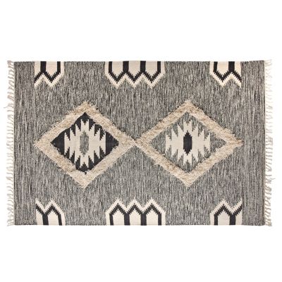 Tapis motif aztèque en coton (180 x 120 cm)