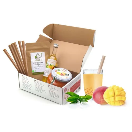 Accessoire au jardin：Kit pour bubble tea saveur mangue My Bubble Tea - pour 6 bubble tea