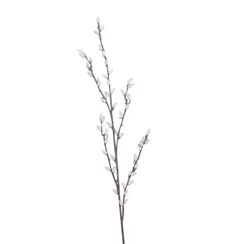 Nature facile:Branche artificielle de chaton de saule coloris blanc - 89 cm
