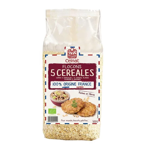 Pour créer votre espace extérieur:Flocons 5 céréales CELNAT 500 g