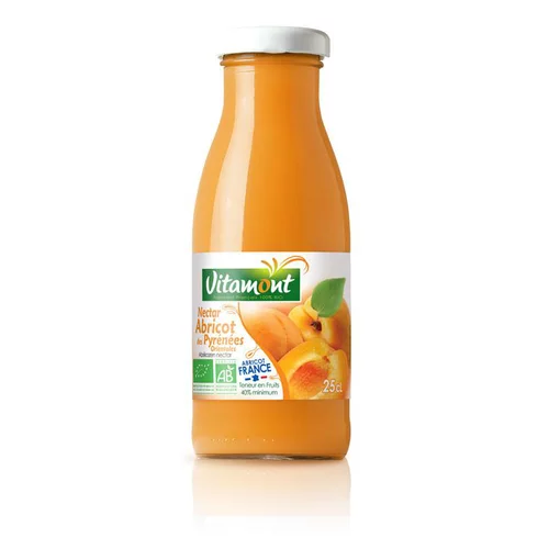 Conçu pour vos extérieurs:Mini nectar d’abricot bio des Pyrénées-Orientales - 25 cl