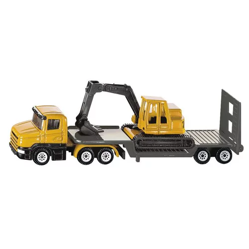 Pour l’univers du jardin：Camion avec excavatrice Siku - echelle 1/64e