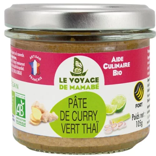 Pour votre jardin:Pâte pour curry vert thai bio Le voyage de Mamabé - 105 g