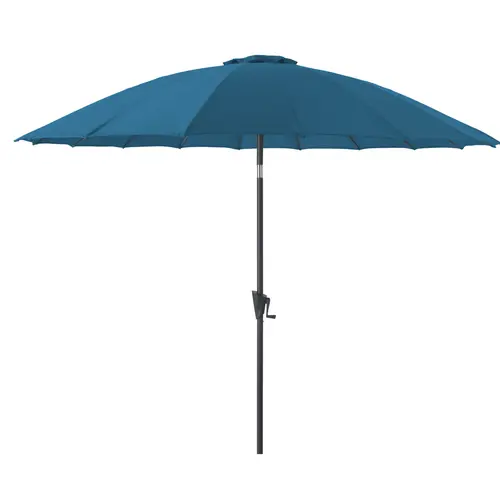 Sélection maison:Parasol droit rond en aluminium coloris bleu - Ø 300 cm