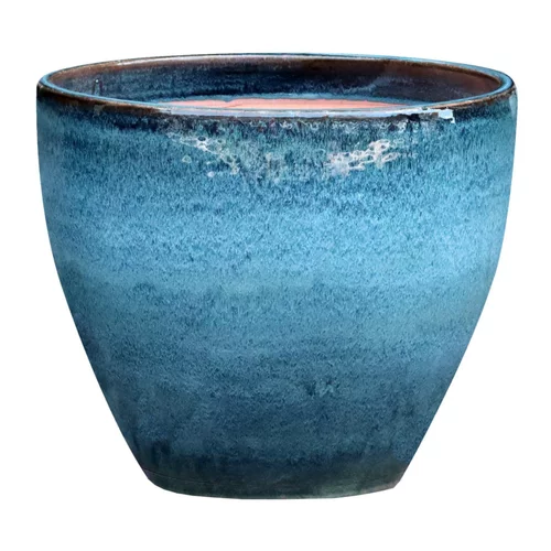 Utile pour l’extérieur:Cuvier en grès émaillé bleu Océan Decolines Littoral - Ø 22 x H 21,5 cm