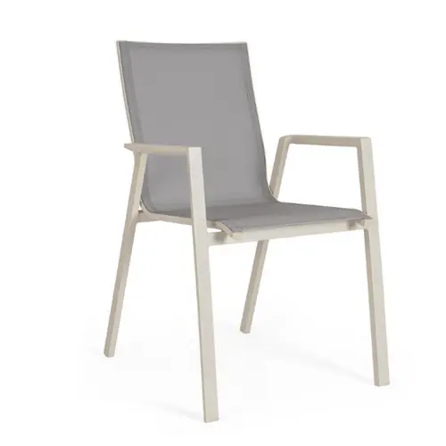 Jardin essentiel:Fauteuil de jardin en aluminium et textilène Bizzotto Krion Pélican