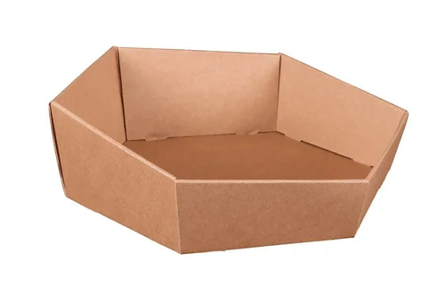Les essentiels du jardin：Corbeille en carton hexagonale Atlanta Cav' Service - 27 x 24 x 6/9 cm