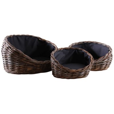 Paniers pour chien en poelet gris (Lot de 3)
