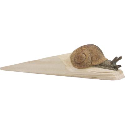 Cale-porte en bois sculpté à la main Animal (Escargot de Bourgogne)