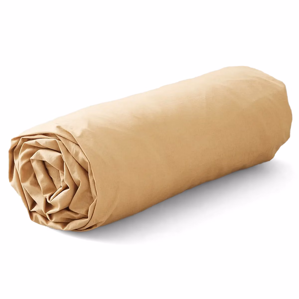 Drap housse 90 × 190 cm percale lavée PERKAL marron Cire bonnet 30