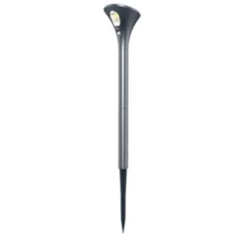 Pour vos espaces verts:Balise solaire Eclipse en ABS noir à LED 75 lumens H 62 cm