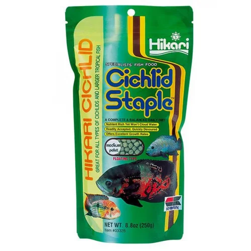 Facile à intégrer au jardin：Nourriture pour poissons d'aquarium, spécialement pour cichlidés, HIKARI AQUARIUM - modèle Cichlid Staple Medium - 250g