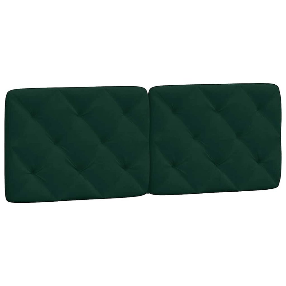 Lit, literie et linge de lit – Coussin de tête de lit vert foncé 140 cm velours vidaXL