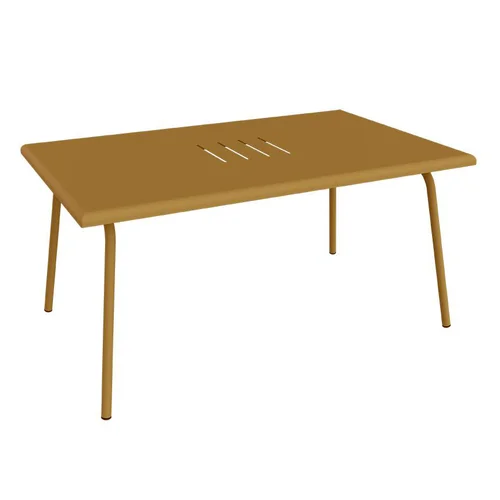 Sélection extérieure：Table basse Monceau rectangulaire coloris marron en acier Fermob - 92 x 57 cm