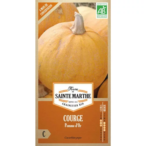 Pour votre projet:Graines de courgette pomme d'or bio Ferme de Sainte Marthe - graines à semer