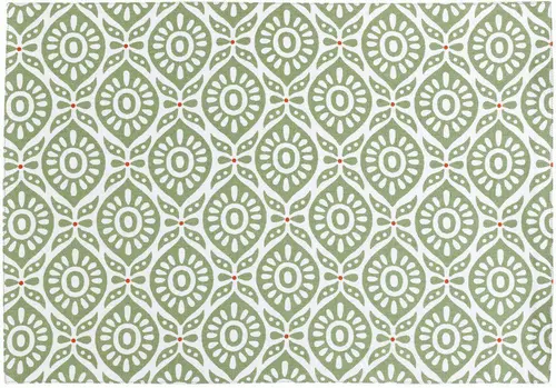 Pour un jardin plus pratique:Set de table coton/polyester enduit coloris cactus Winkler Citrus - 48 x 33 cm