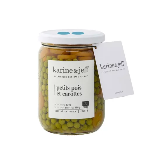 Jardin et loisirs:Petits pois et carottes bio 520 g