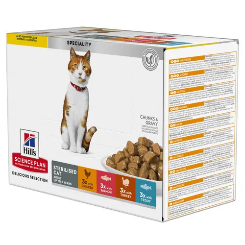Jardin adapté:Pack de sachets pour chats stérilisés Delicious - 12 x 85 gr