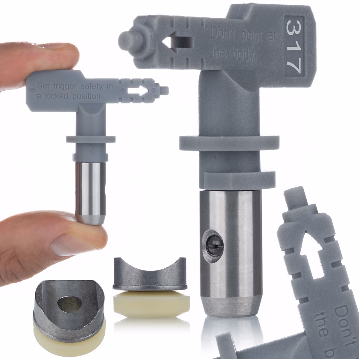 Buse de Pulvérisation Airless Hi – Flow 317 | Jet 15 cm | Pour Acrylique et Latex | Haute Précision | Rosfix