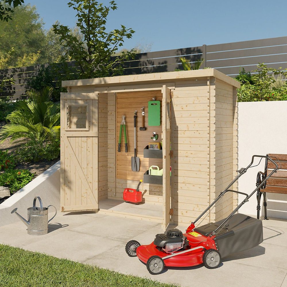Abri de jardin – bois brut, 3 m²