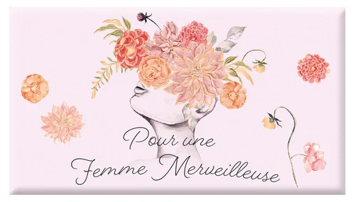 Pour les espaces verts:Chocolat au lait bio « Pour une Femme Merveilleuse » Art Grafik - 40 g