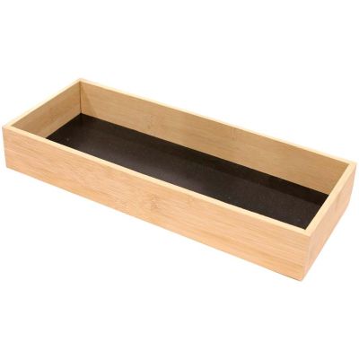 Rangement en bois pour tiroir fond noir (38 x 15 x 7 cm)