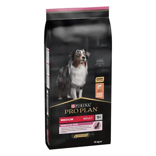 Pour vos besoins extérieurs：Croquette pour chien adulte au saumon Sensitive Skin Pro Plan – 14 kg