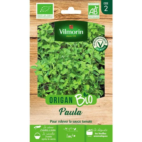 Pour le jardin:Graines d'origan paula bio Vilmorin botanic® - graines à semer