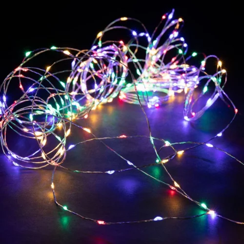 Pour un extérieur agréable:Guirlande lumineuse micro LED à lumière animée multicolore sur secteur - 15 m