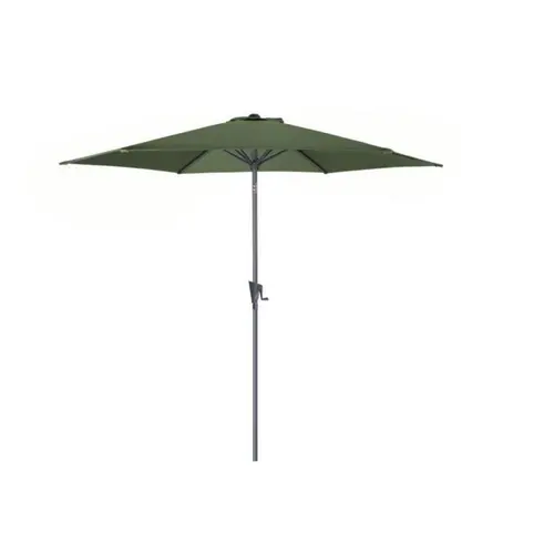 À découvrir pour l’extérieur：Parasol droit rond en aluminium coloris vert amande - Ø 300 cm