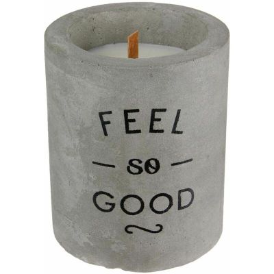 Bougie senteur linge frais pot en ciment (Feel so good)