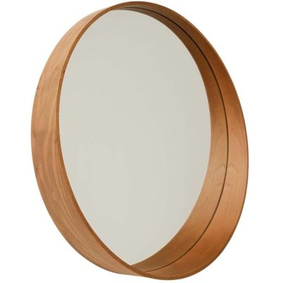 Miroir rond 60 cm Bias (Noyer)