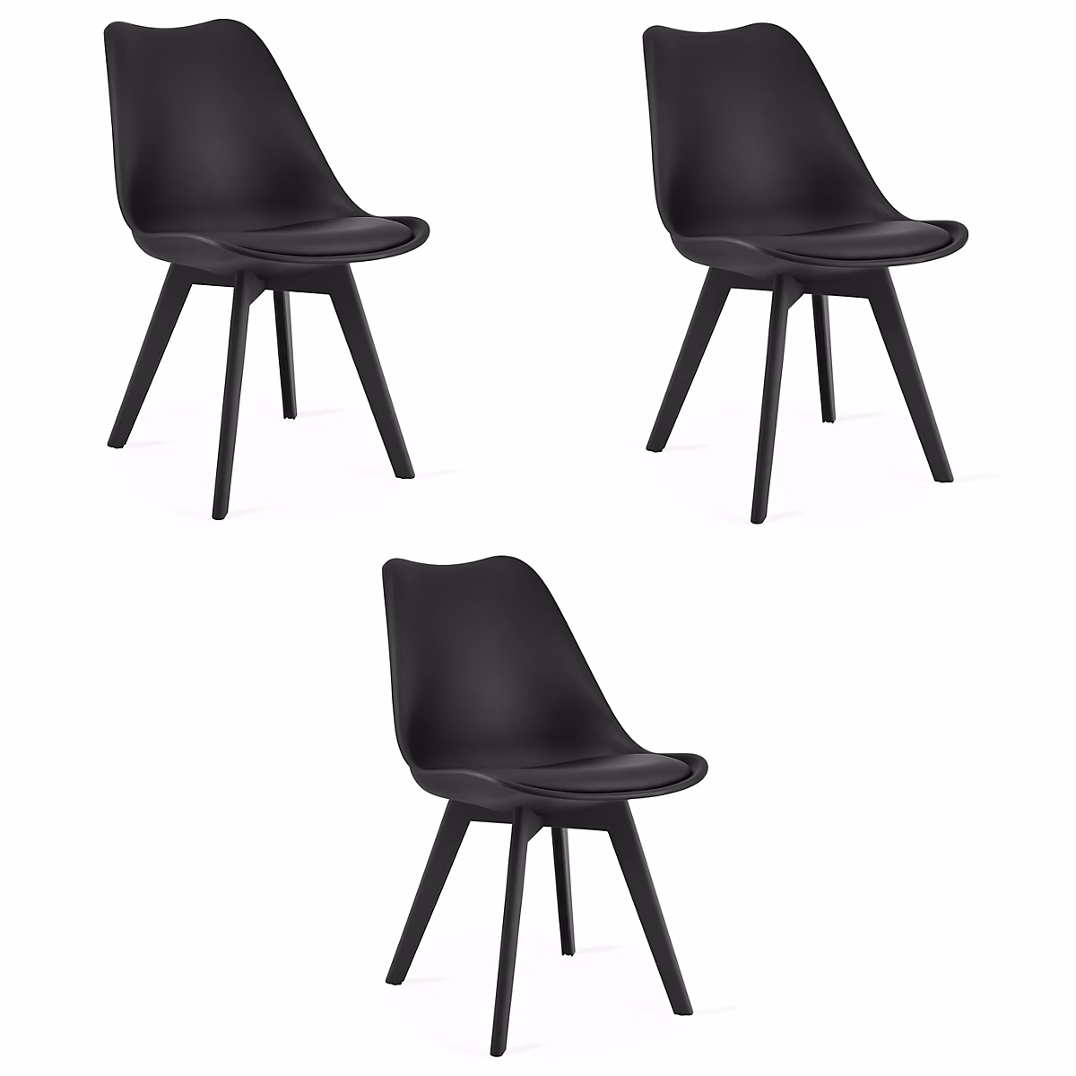 Chaise VALORA RIXK – Design ergonomique noir pour salon x3