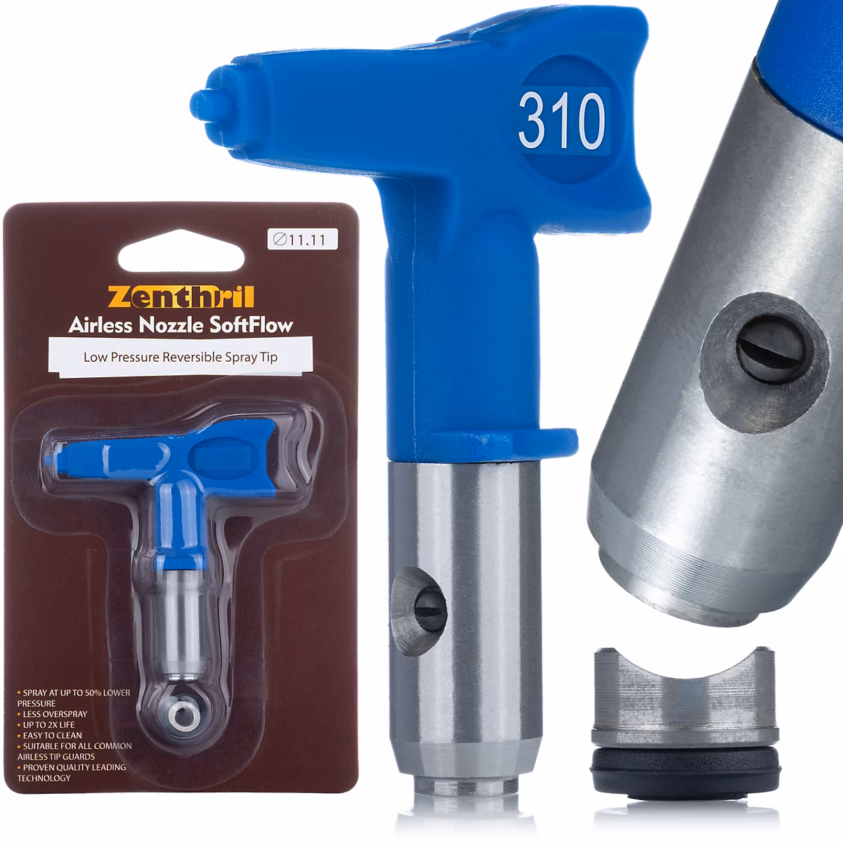 Buse de Pulvérisation Basse Pression SoftFlow 310 – Jet 15 cm, Haute Précision, Compatible Graco, Wagner, Titan