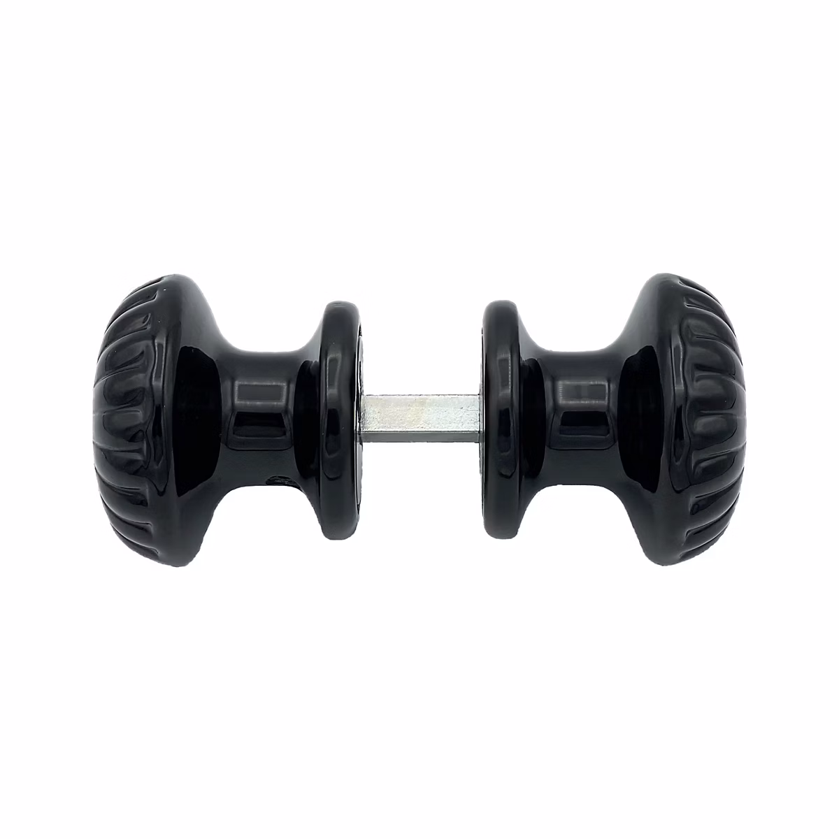 Bouton De Porte D60 mm – couple complet, en Aluminium NOIR RAL 9005 lot de 6 couples