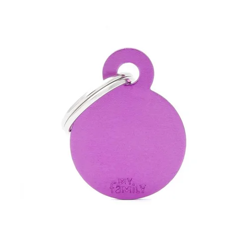 Le petit plus du jardin:Médaille en aluminium violet MyFamily Basic petit cercle