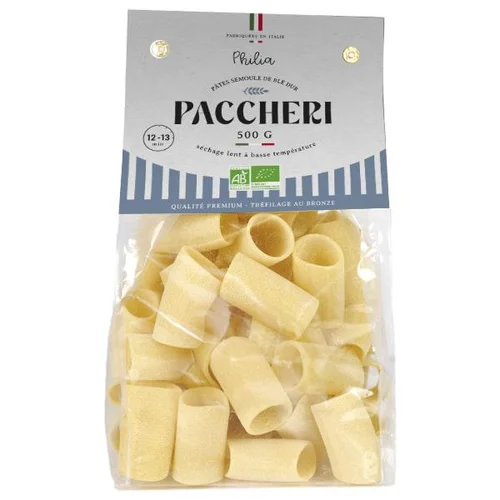 Un atout pour le jardin:Pâtes Paccheri bio Philia - 500 g