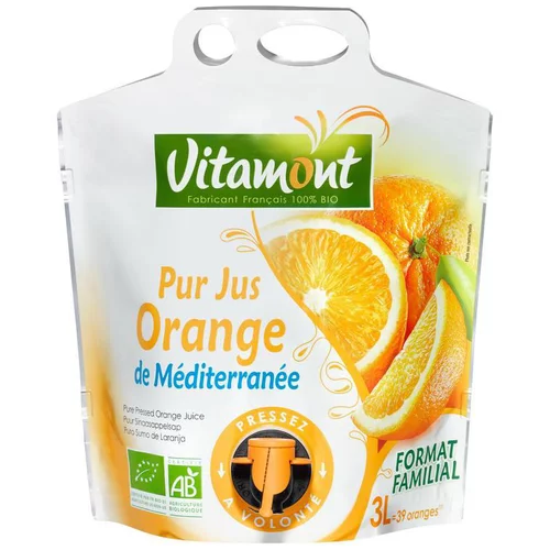 Pour votre quotidien:Pur jus d’orange de Méditerranée bio - 3 L