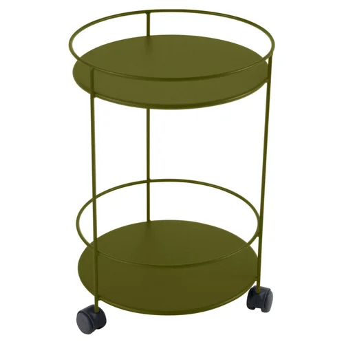 Jardin moderne:Guéridon Guinguette coloris vert en acier Fermob - Ø 40 x 61 cm