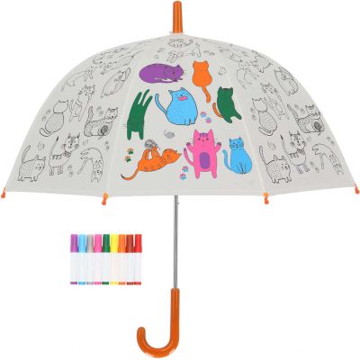 Parapluie enfant à colorier 70 cm (Chats)