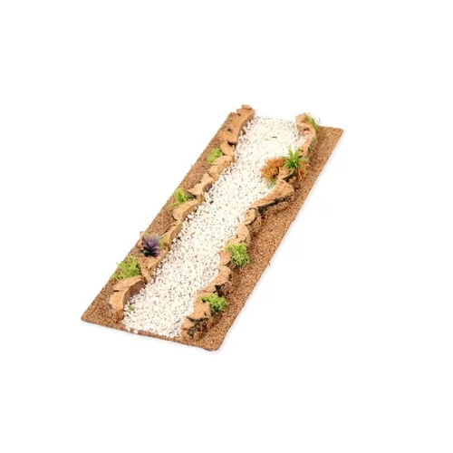 Solution extérieur:Chemin droit modulable coloris blanc - 13 x 33 x 4 cm