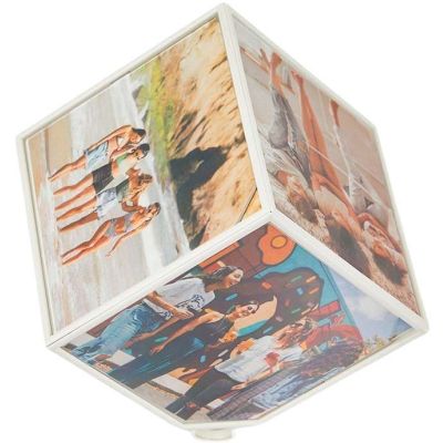 Cadre photo rotatif 6 faces Kube (10 x 10 cm)