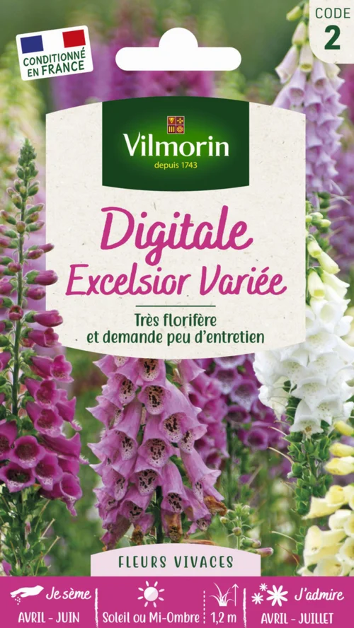 Esprit jardin:Digitale Excelsior Variée Vilmorin - graines à semer