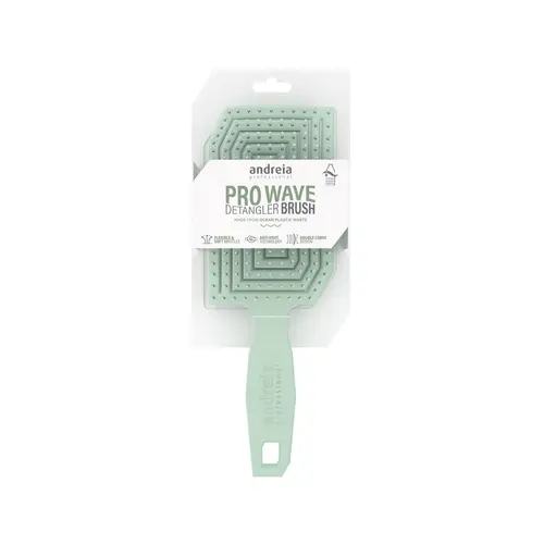 Jardin maison:Brosse démêlante verte pour les cheveux Pro wave Andreia