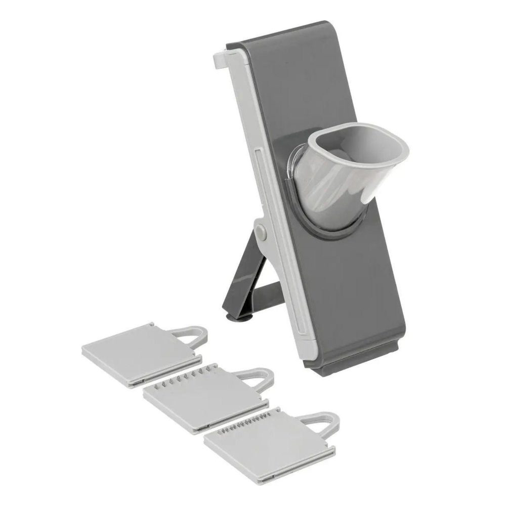 FIVE Mandoline à piston multidécoupe 26cm gris