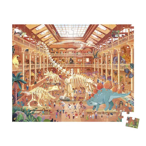 Facile à intégrer au jardin：Puzzle Janod Musée histoire naturelle - 100 pièces