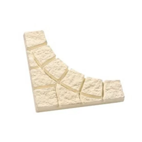 Espace vert essentiel：Quart de tour d'arbre à petit pavé en béton coloris beige Hairie Grandon- 44,8 x 44,8 cm