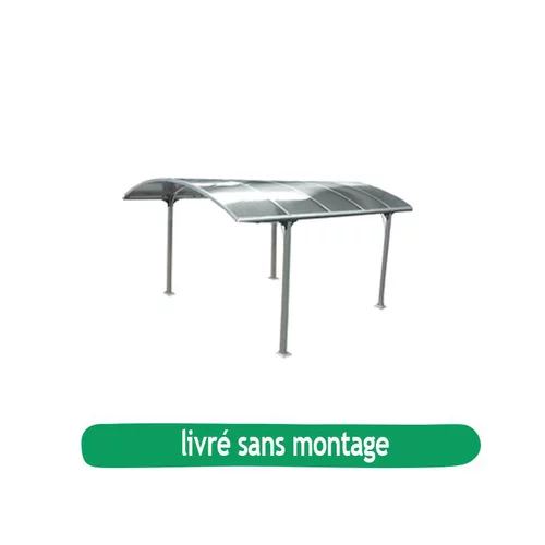 Pour profiter dehors:Carport en aluminium toit arrondi en polycarbonate livré